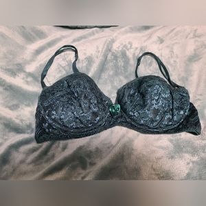 Vintage Victoria's Secret Bra Green Lace 36C